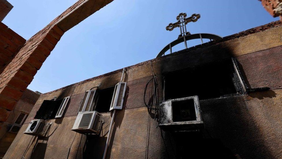 At least 41 killed in Egyptian church fire caused by electrical fault